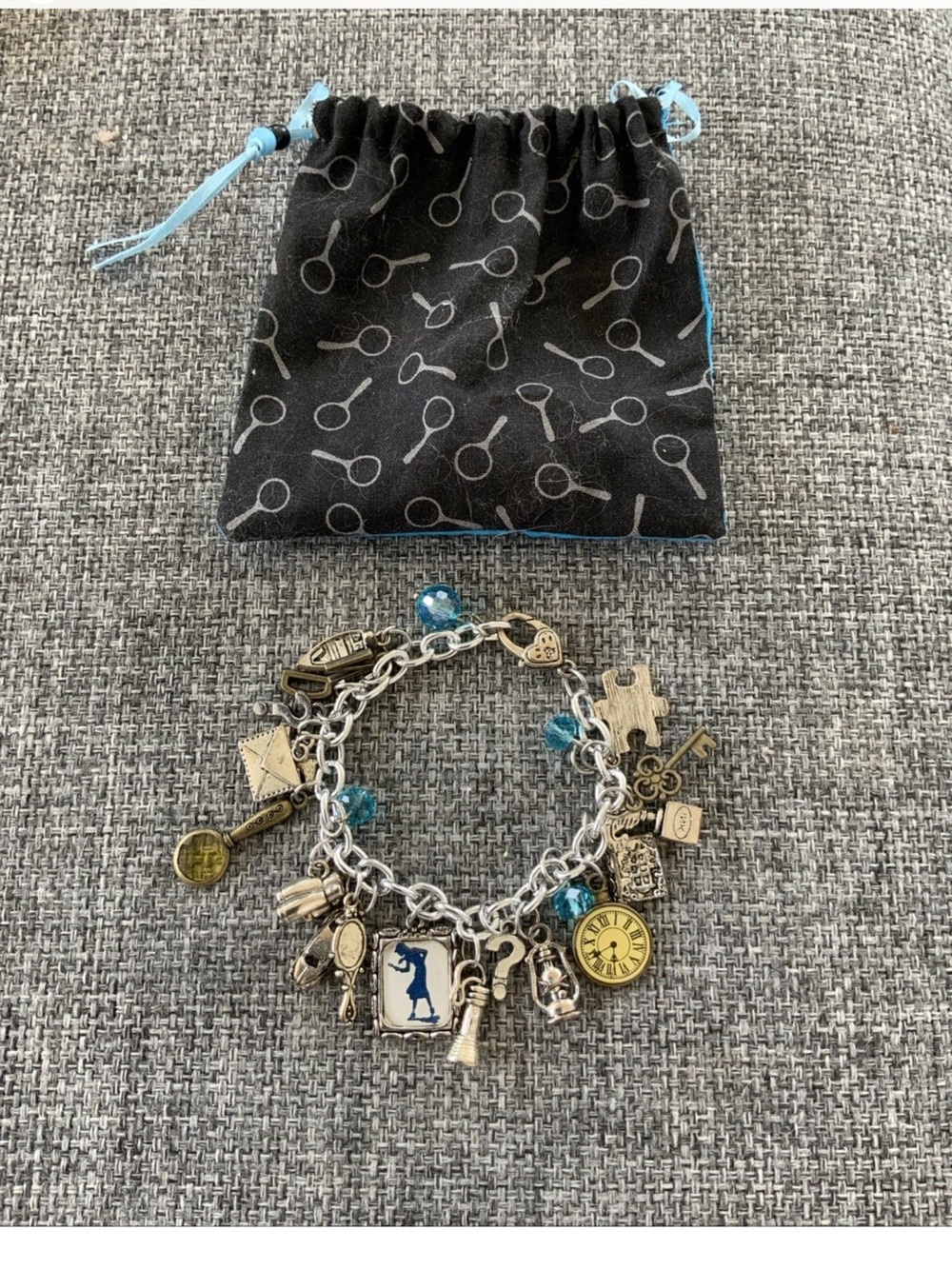 Nancy Drew Charm Bracelet- Silvertone